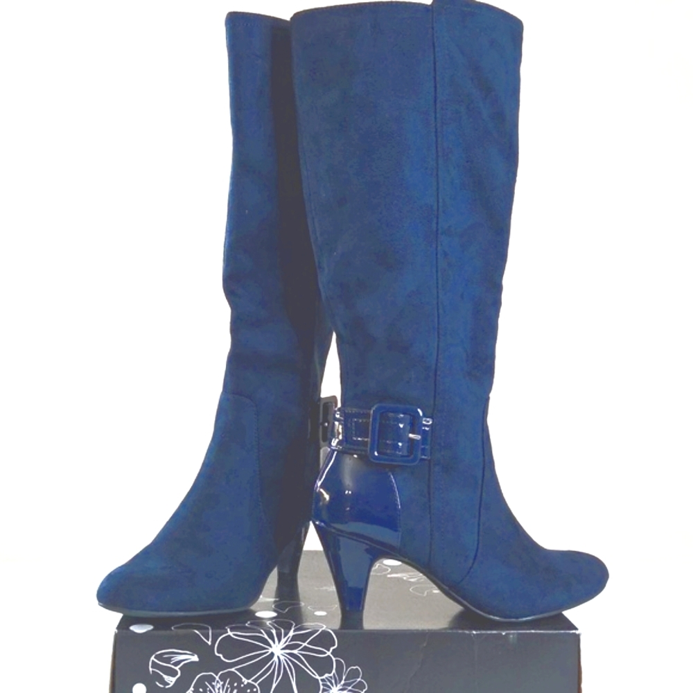 East 5th Blue Heeled Boots with Buckle Details. 6.5 M - Picture 7 of 16